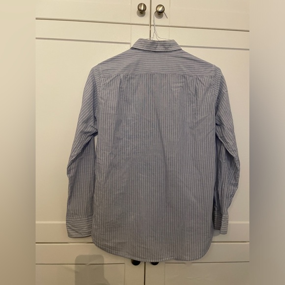Uniqlo IDLF COLLECTION BLUE PINSTRIPE SHIRT - Picture 2 of 4